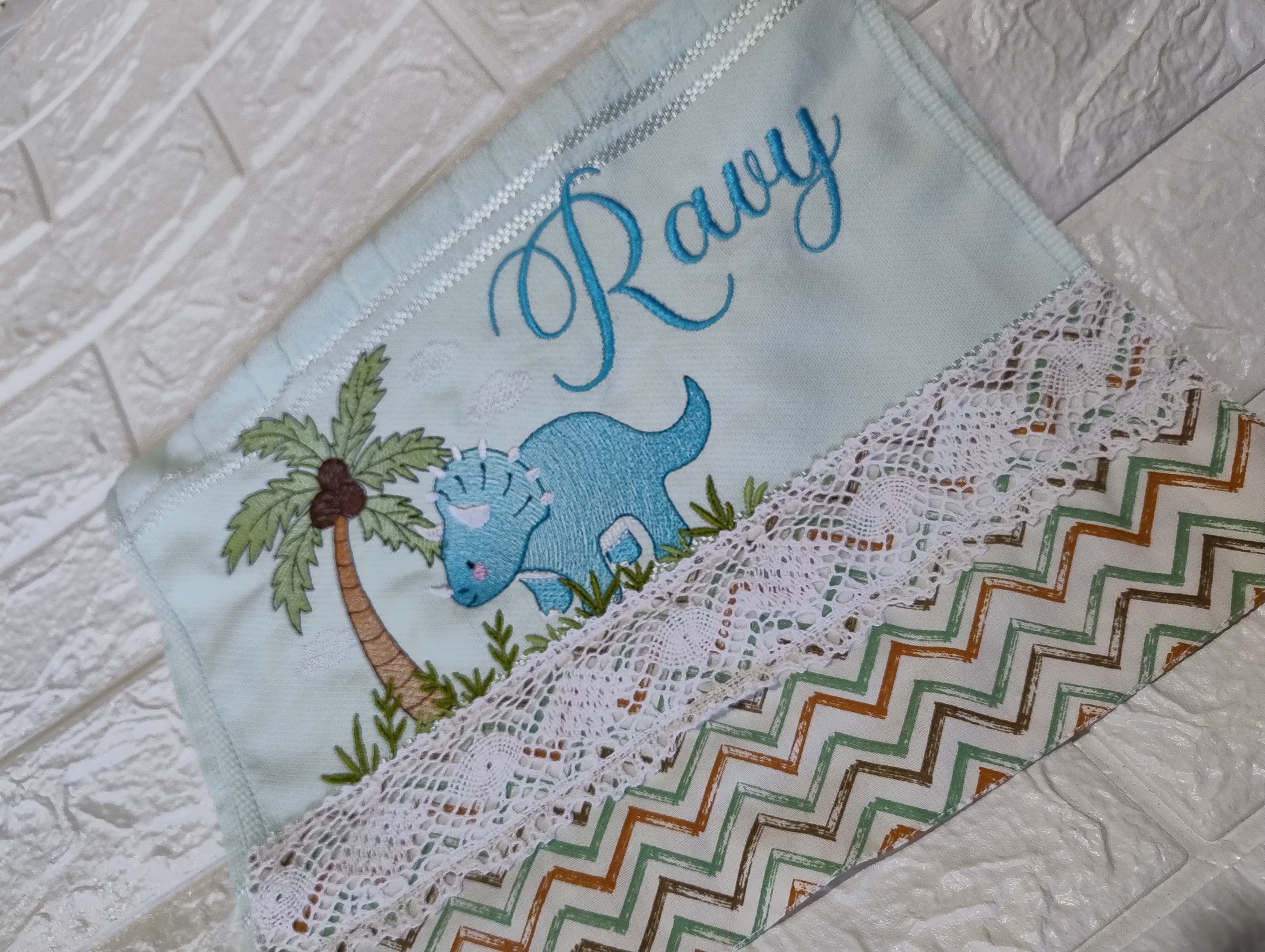 Toalha de Mão Personalizada Dino