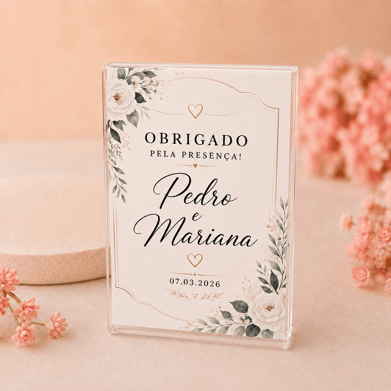 Porta-fotos acrílico personalizado 10x15