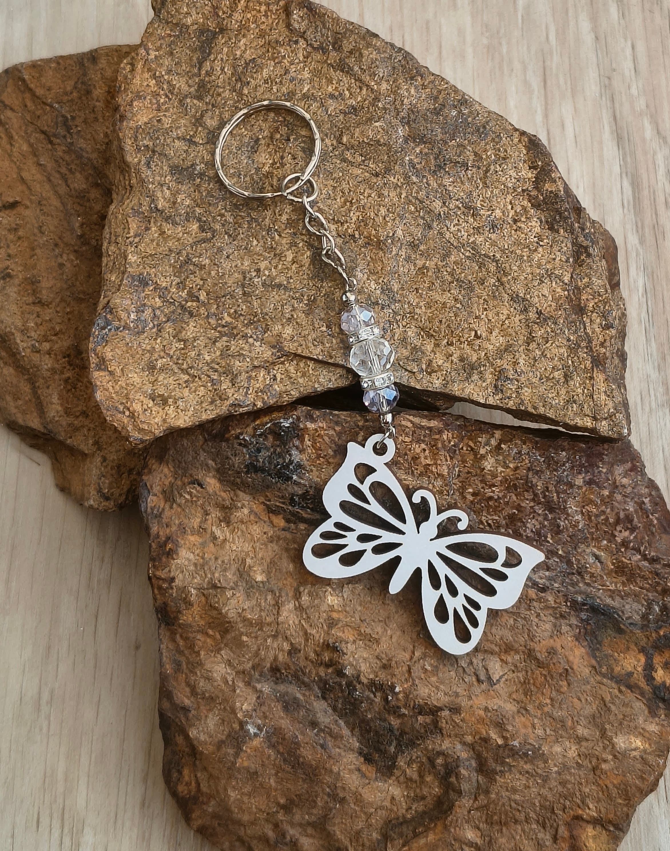 Chaveiro Borboleta Branca
