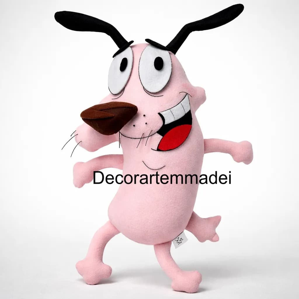 Coragem Cão Covarde Boneco Decoração 36 cm