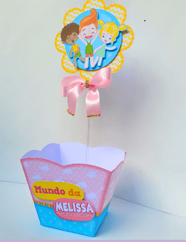 Centro de Mesa Festa Infantil e Aniversário - 3D Personalizado