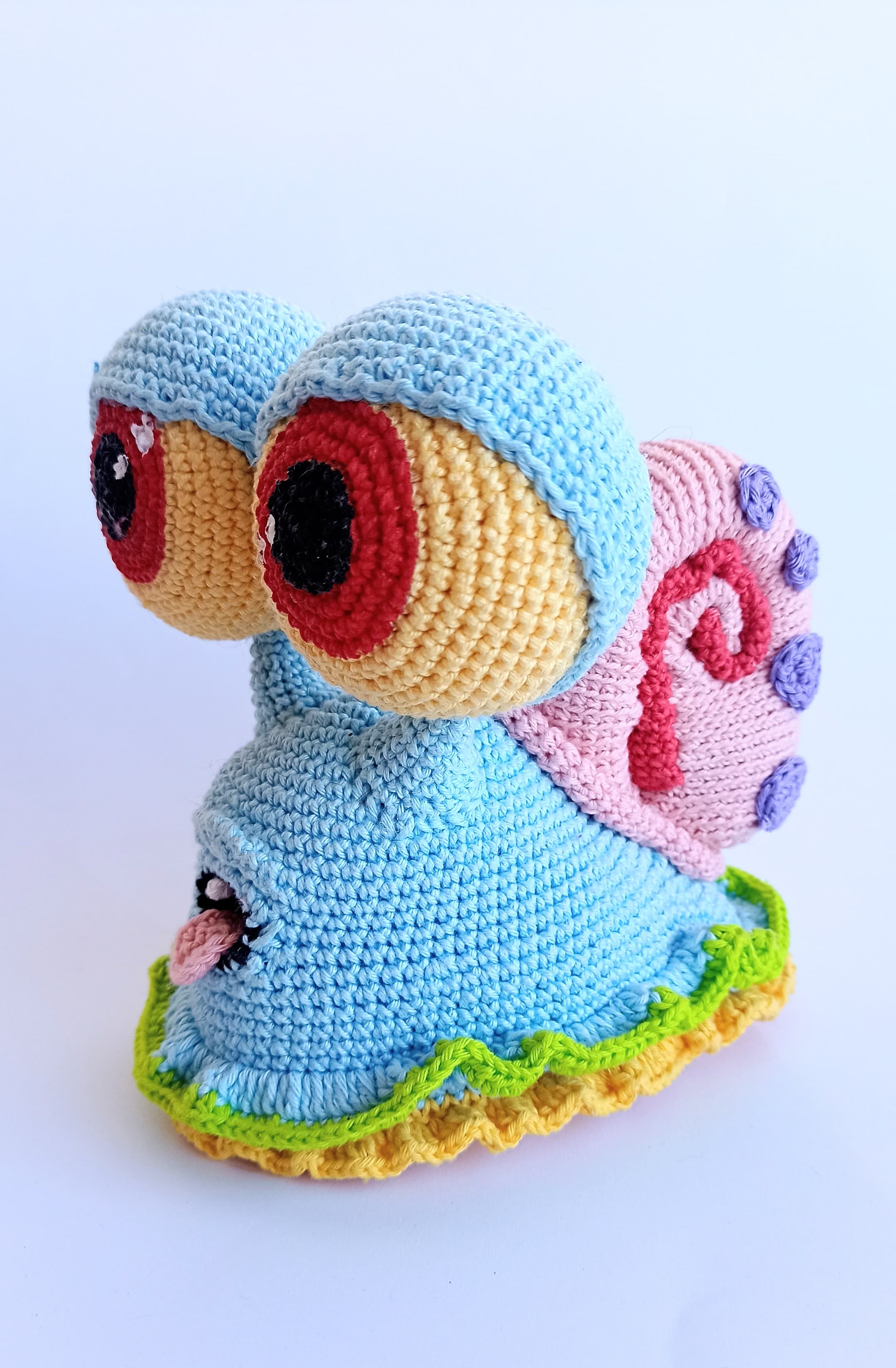 Amigurumi Gary, o Caracol (Bob Esponja) - Artesanal