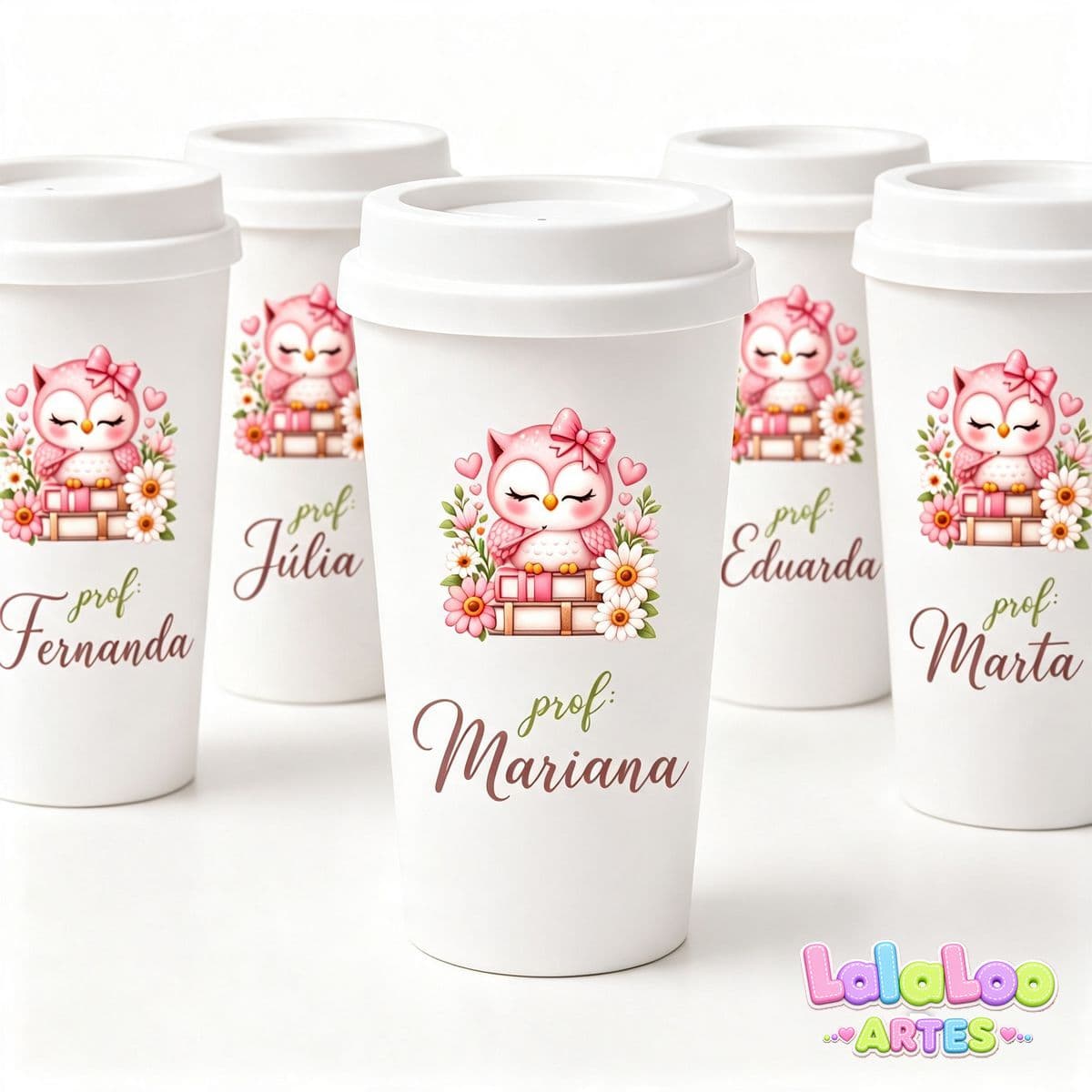 Copo Eco Bucks Dia dos Professores Corujinha com Nome