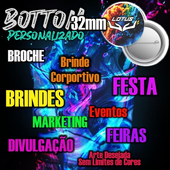Bottons tamanho 32mm Personalizados