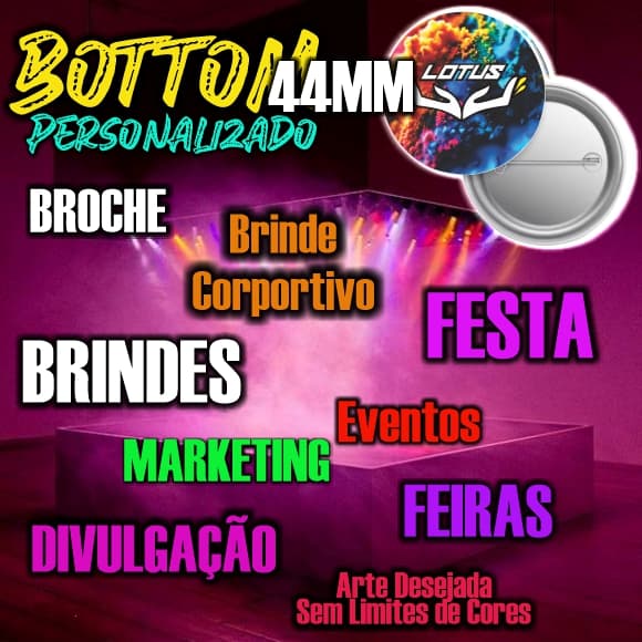 Bottons tamanho 44mm Personalizados