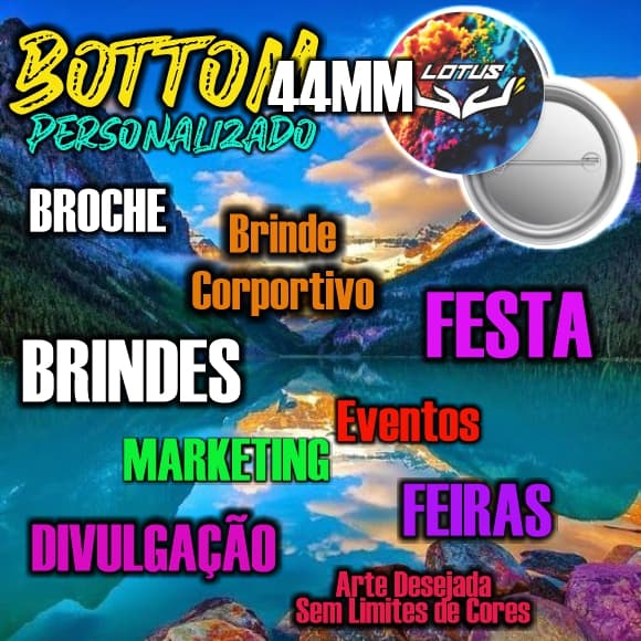 Bottons tamanho 44mm Personalizados