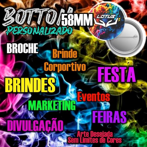 Bottons tamanho 58mm Personalizados