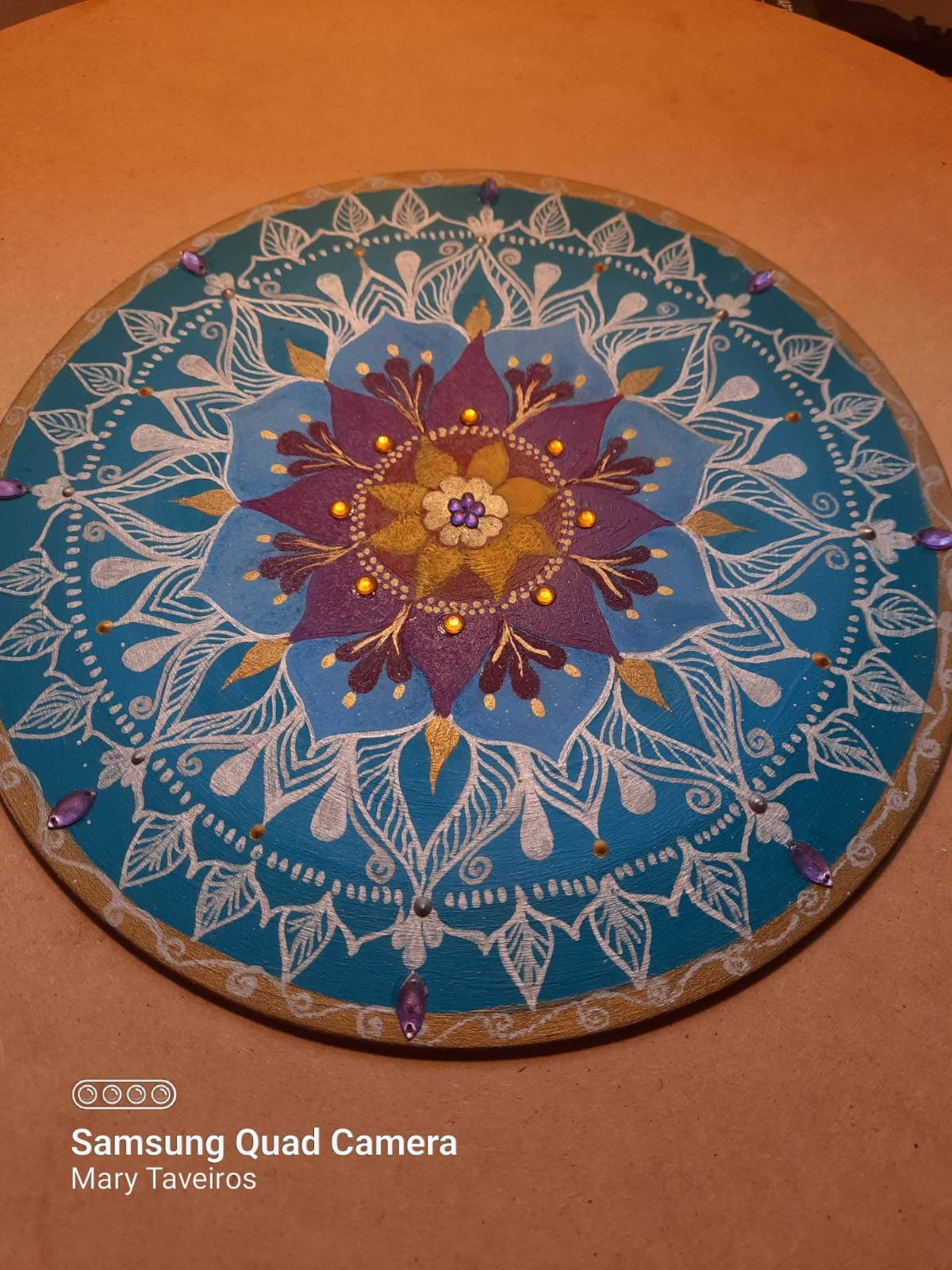 Mandala de parede azul