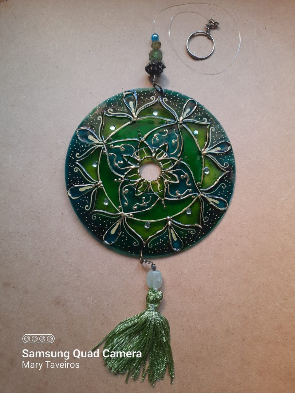 Mandala Vitral Móbile Jade