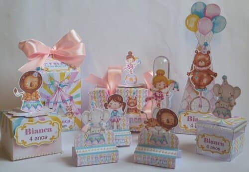Kit de 50 Lembrancinhas para Festa Infantil Circo