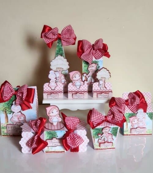 Kit 50 Lembrancinhas para Festa Chapéuzinho Vermelho