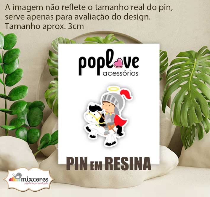 Pin Broche em Resina - São Jorge