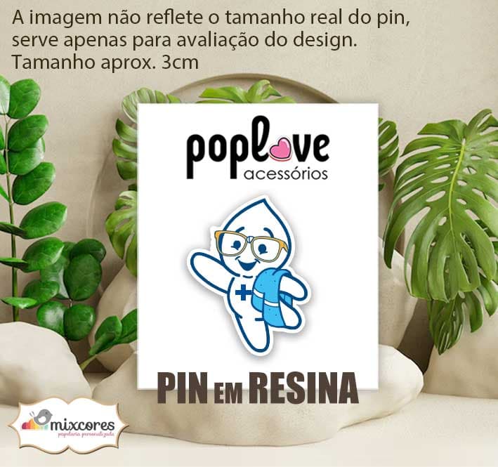 Pin Broche em Resina - Zé Gotinha Nerd
