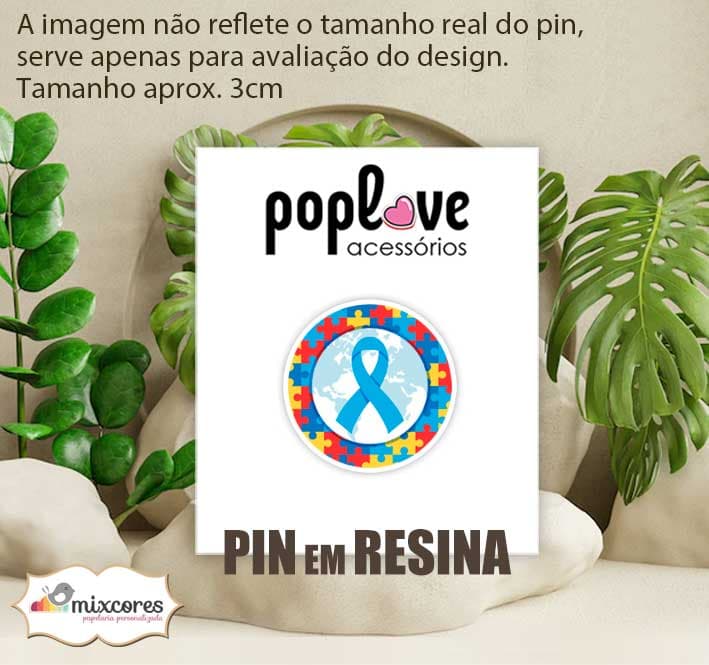 Pin - Laço Autismo Mundo