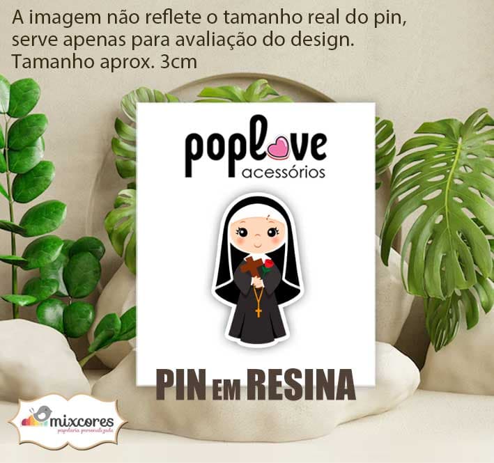 Pin Broche em RESINA - Santa Rita de Cássia
