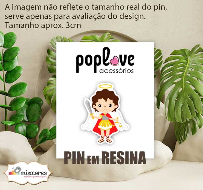 Pin Broche em RESINA - São Miguel Arcanjo