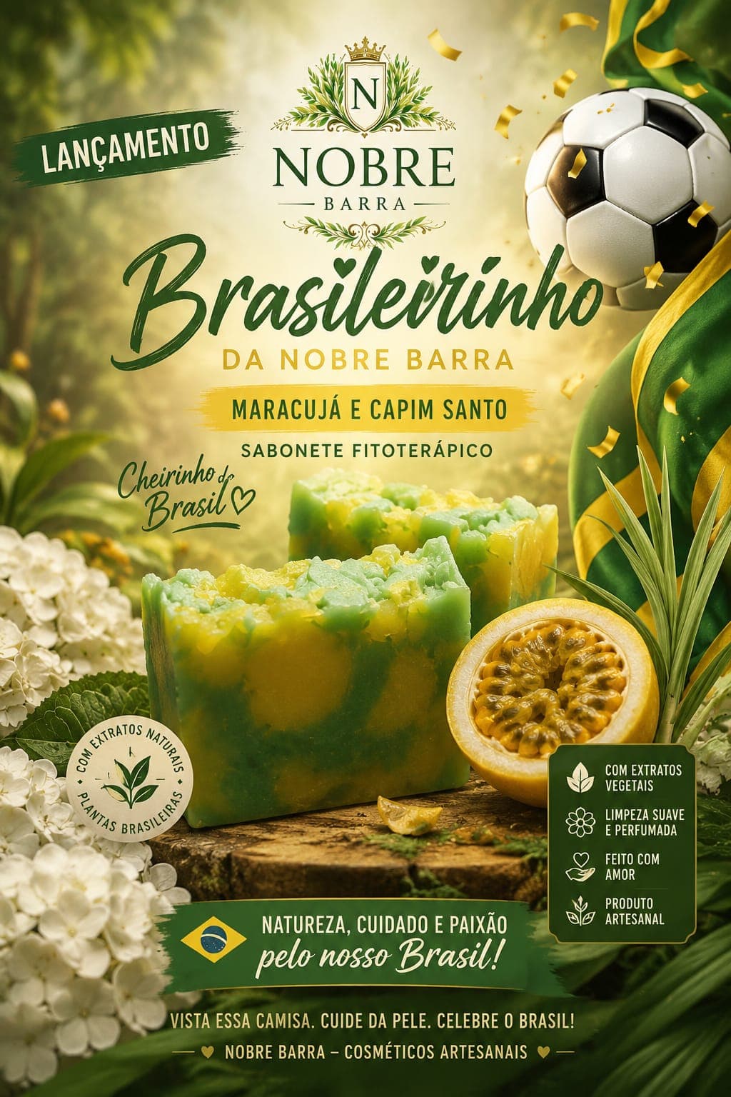 Sabonete Artesanal, MARACUJÁ E CAPIM SANTO, Sabonete de Glicerina, Sabonete Natural, Feito a Mão Sabonete Feitoa Mão
