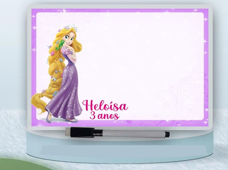Lousa Magica infantil Personalizada da Rapunzel
