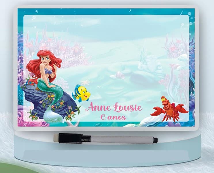 Lousa Magica infantil Personalizada da Sereia Ariel