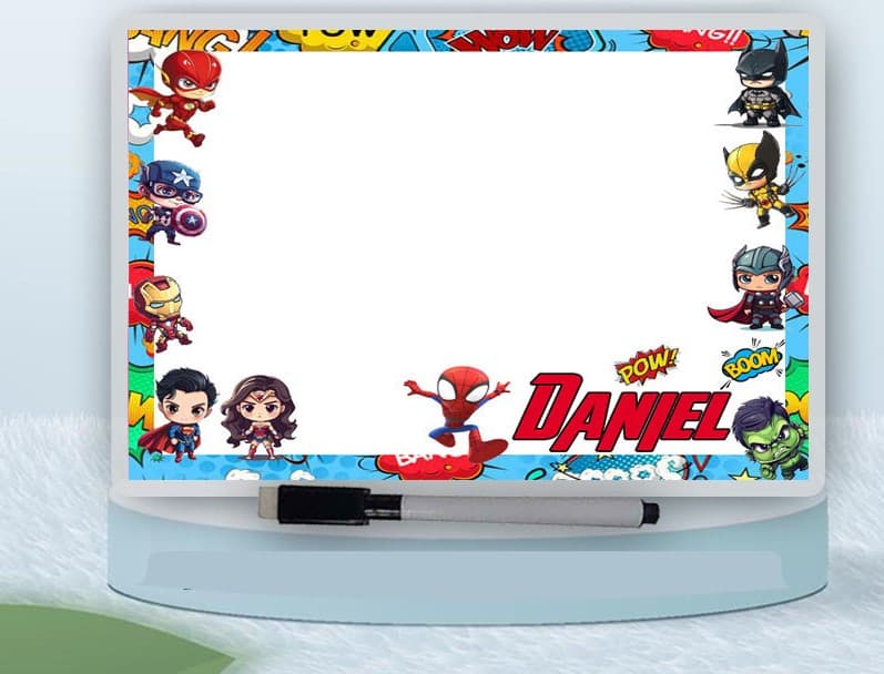 Lousa Magica infantil Personalizada Super Heróis Marvel