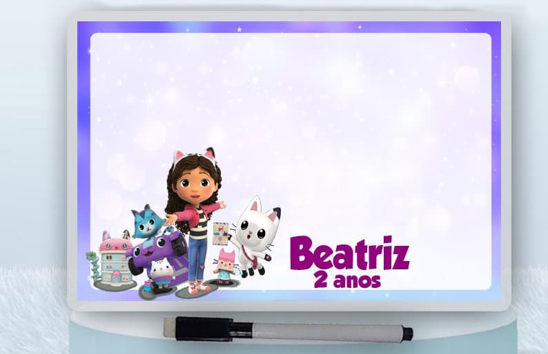 Lousa Magica Infantil Personalizada Casa Magica da Gabby
