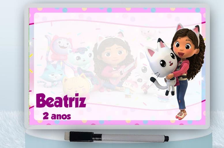 Lousa Magica Personalizada lembrancinhas infantil Casa Magica da Gabby