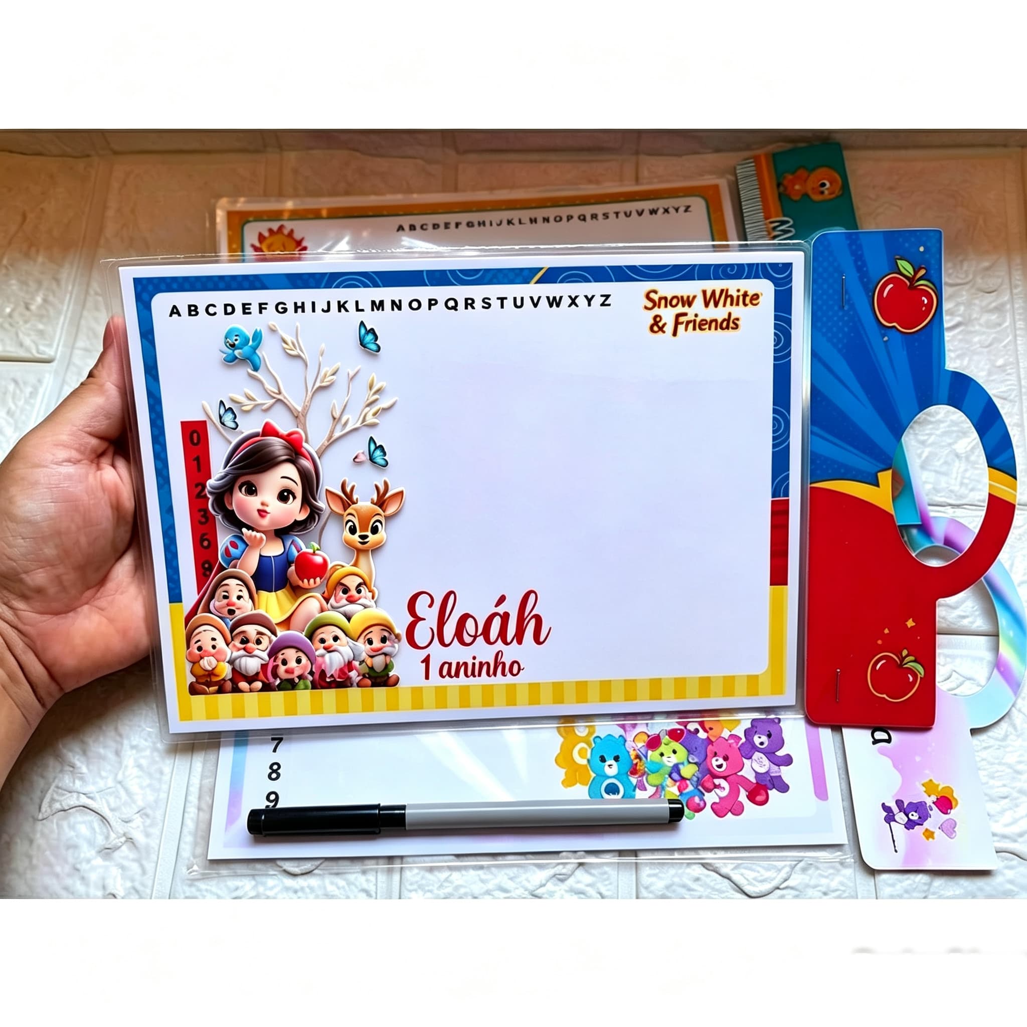 Lousa Magica Personalizada Infantil da Branca de Neve