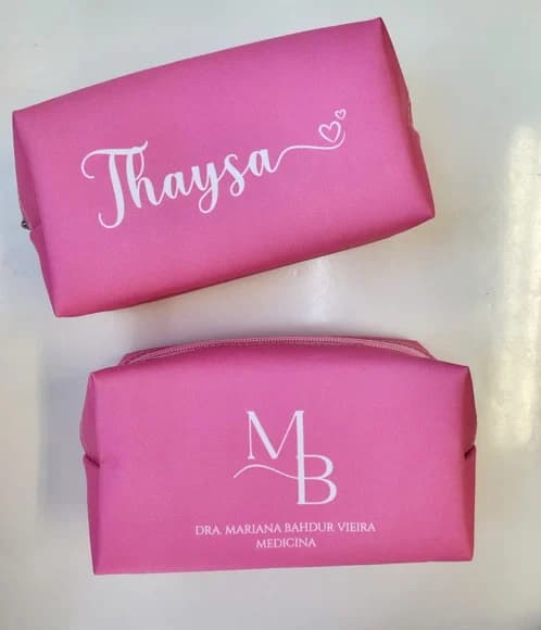 Necessaire Personalizada Box Média Cor Rosa