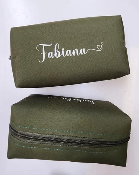 Necessaire Personalizada Verde Musgo