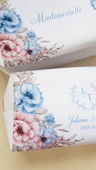 Necessaire Personalizada Rose com Azul Serenity Mod Box