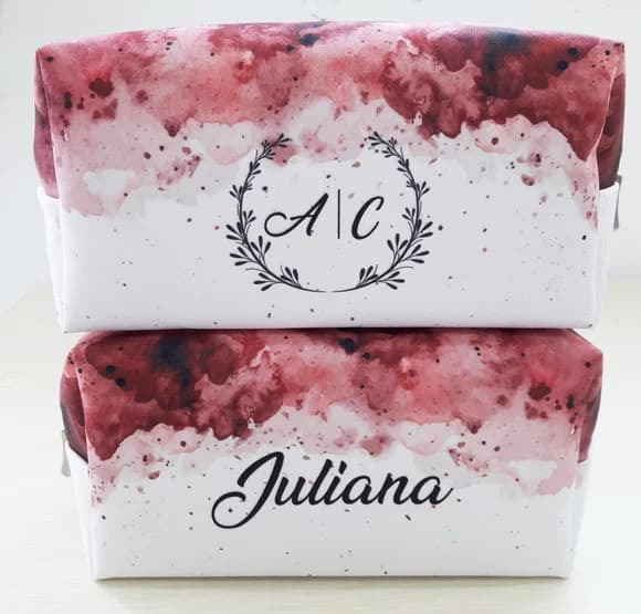 Madrinha Casamento Marsala Necessaire Box