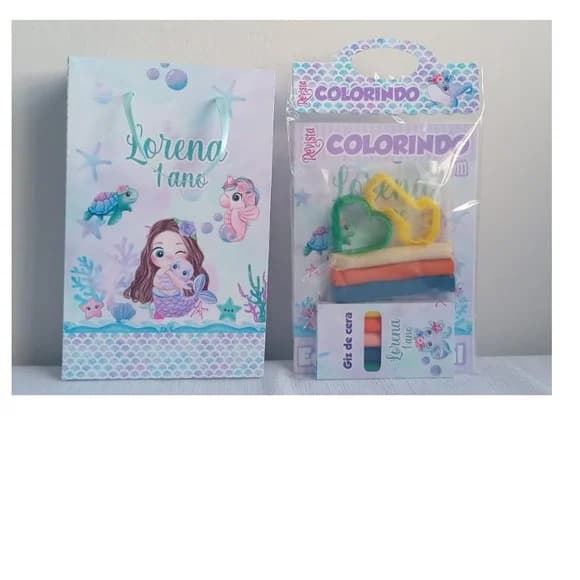 Kit Colorir com Massinha Fundo do Mar Sereia