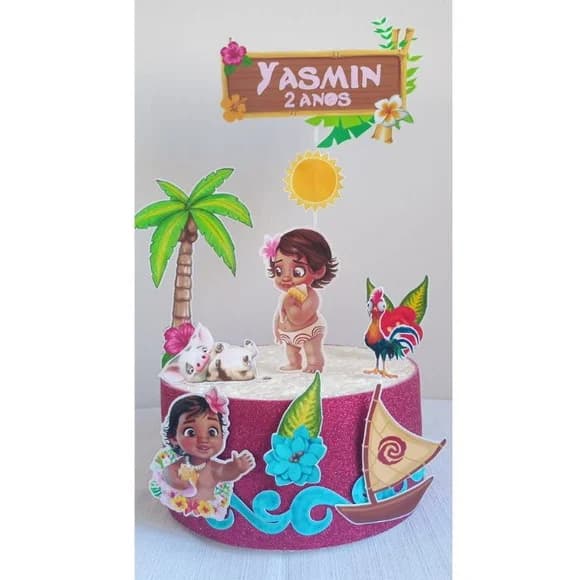 Topo de Bolo Moana Baby