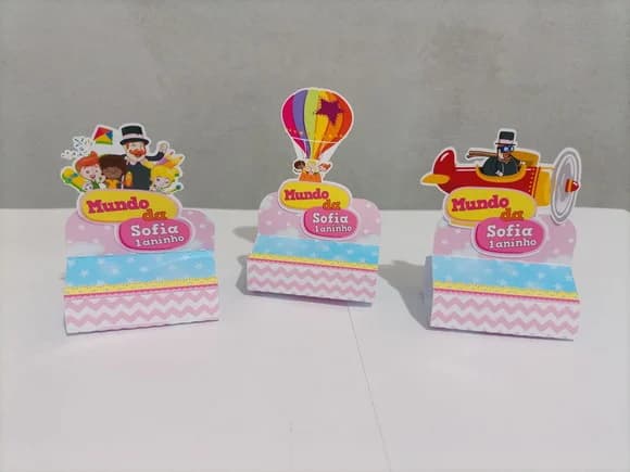 Kit 50 Pçs Mundo Bita Rosa
