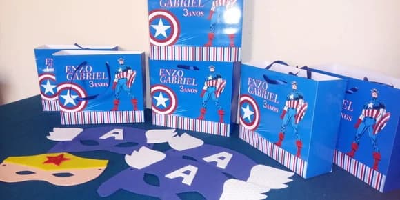 Sacolinha Personalizada - Capitão América