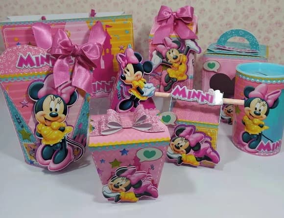 40 Lembrancinha Minnie Rosa