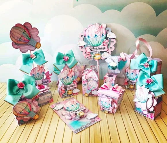 Kit 30 Peças Personalizados Balão Menina