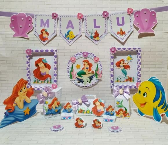 Kit Festa So Um Bolinho Ariel a Pequena Sereia