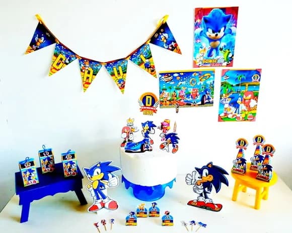 Kit Festa So Um Bolinho Sonic