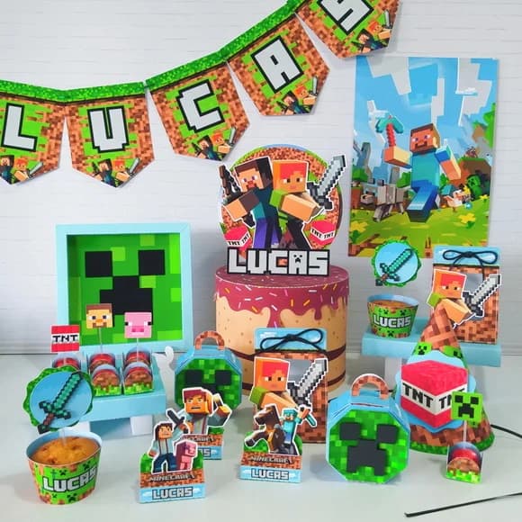 Kit Festa So Um Bolinho Minecraft