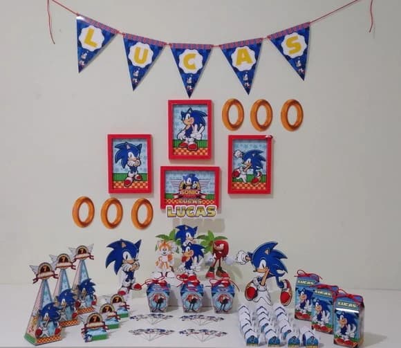 Kit Mini Festa Sonic ( Foto Ilustrativa Produtos na Desc.)
