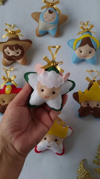 Kit Pingentes Estrelinhas de Natal