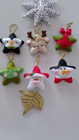 Kit Pingentes Estrelinhas de Natal