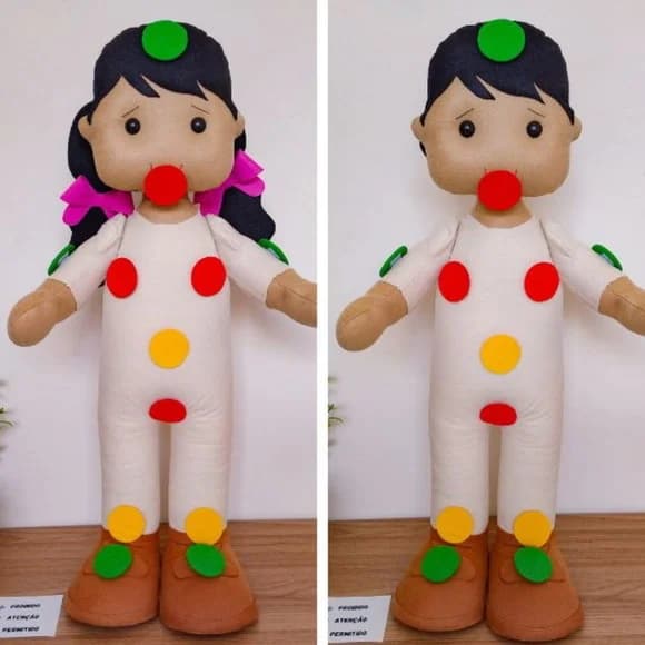 Boneco Semáforo do Toque - 60 cm - Versão 2 em 1