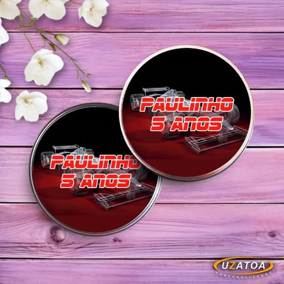 Lembrancinha Jogo da Memória Fórmula 1 Personalizado na Latinha
