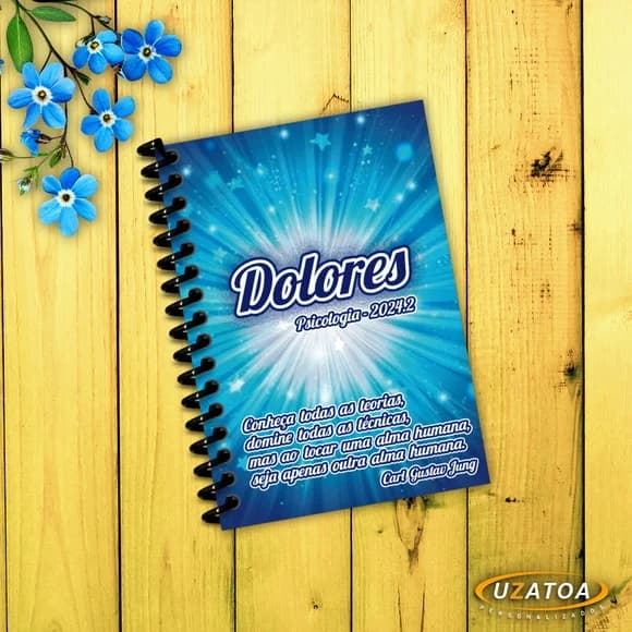 Lembrancinha Caderninho Psicologia com Capa e Folhas Personalizadas