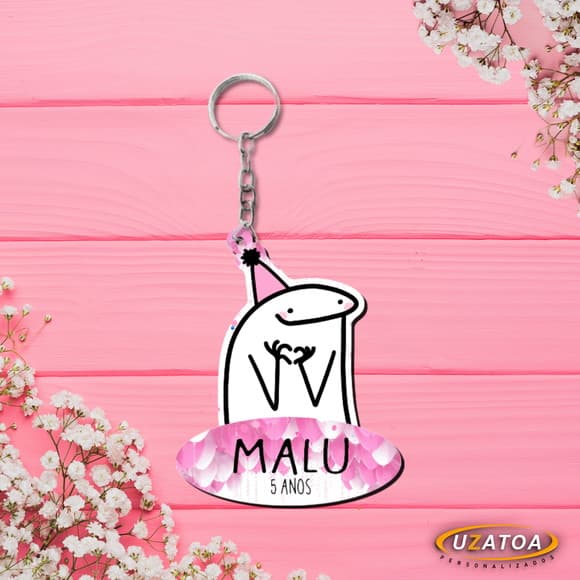 Lembrancinha Chaveiro Flork Personalizado em mdf