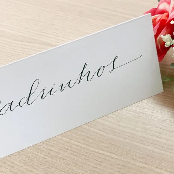Placas de Padrinhos - Caligrafado