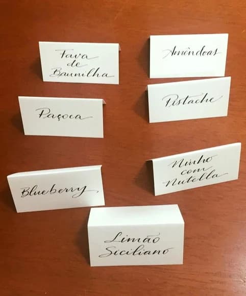 Placas de Doces - Caligrafadas