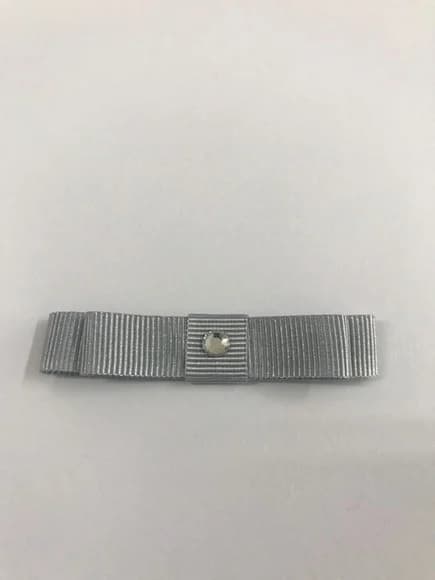 Laço Duplo cinza prata com strass